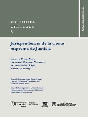 cover image of Jurisprudencia de la corte suprema de justicia 8